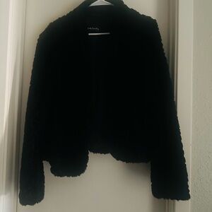 Elegant Black Teddy Jacket